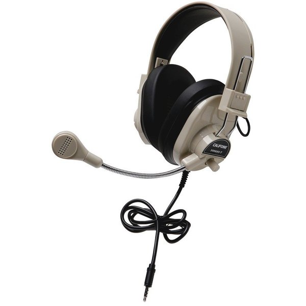 Califone Rugged Headset w/To Go Plug, Beige CII3066AVT